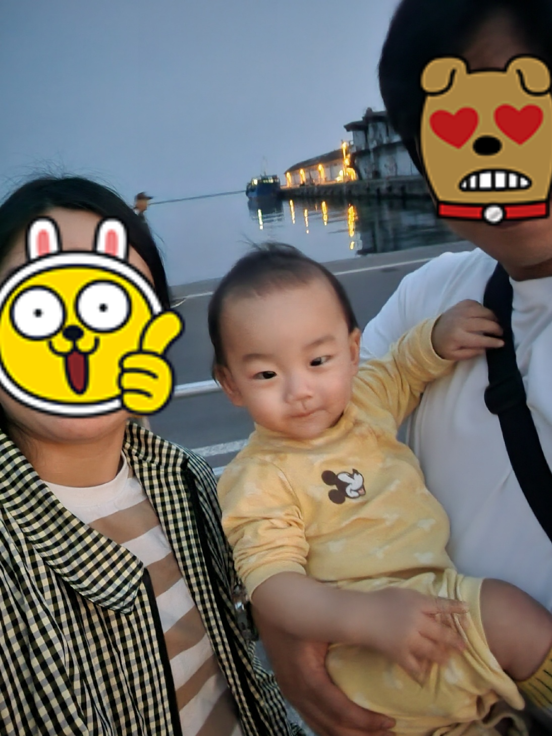 오타루를 떠나기전 가족사진을 촬영