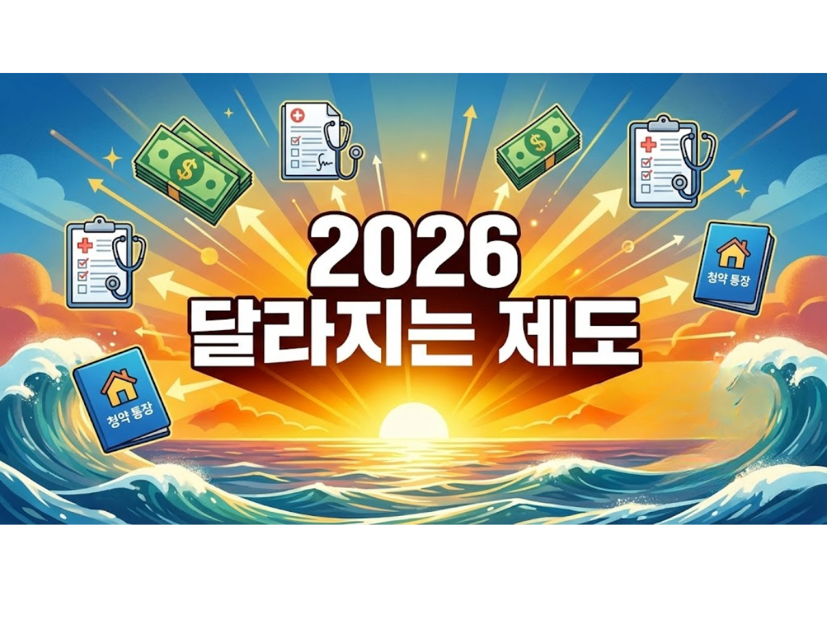 2026년 달라지는 제도 총정리, 모르면 손해 보는 세금 복지 혜택 핵심 5가지