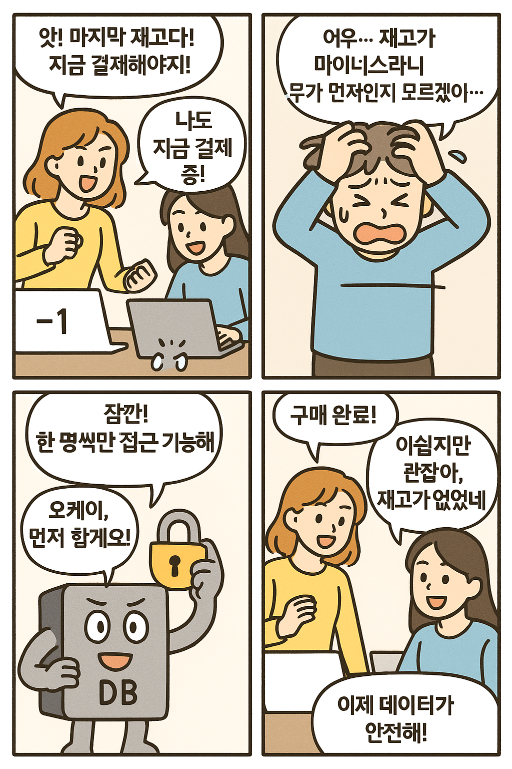 LOCK이 없을 때 예시 상황