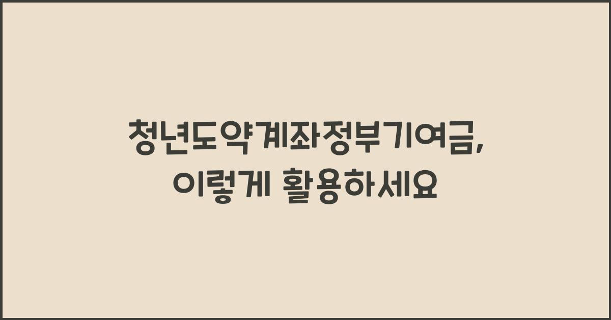 청년도약계좌정부기여금
