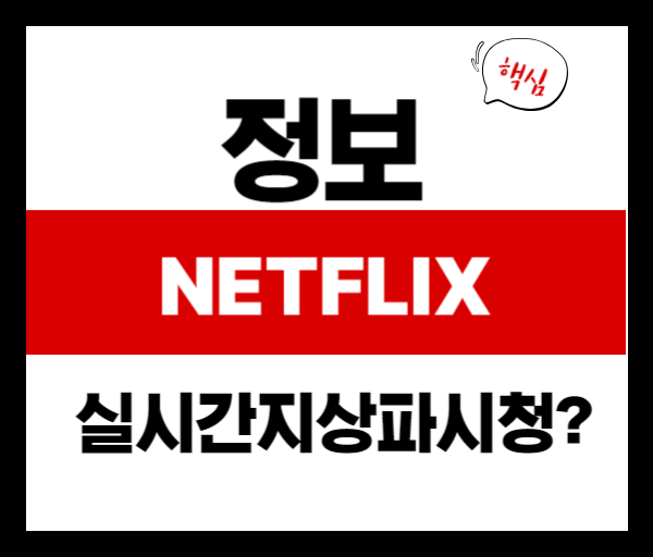 왜 넷플릭스 실시간 지상파 시청 불가능할까?