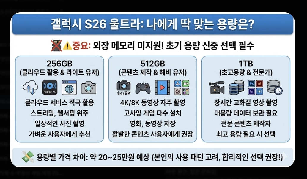 갤럭시 S26 울트라 출시일 [사전예약 혜택] 가격 스펙 변화 및 구매 전략 5단계