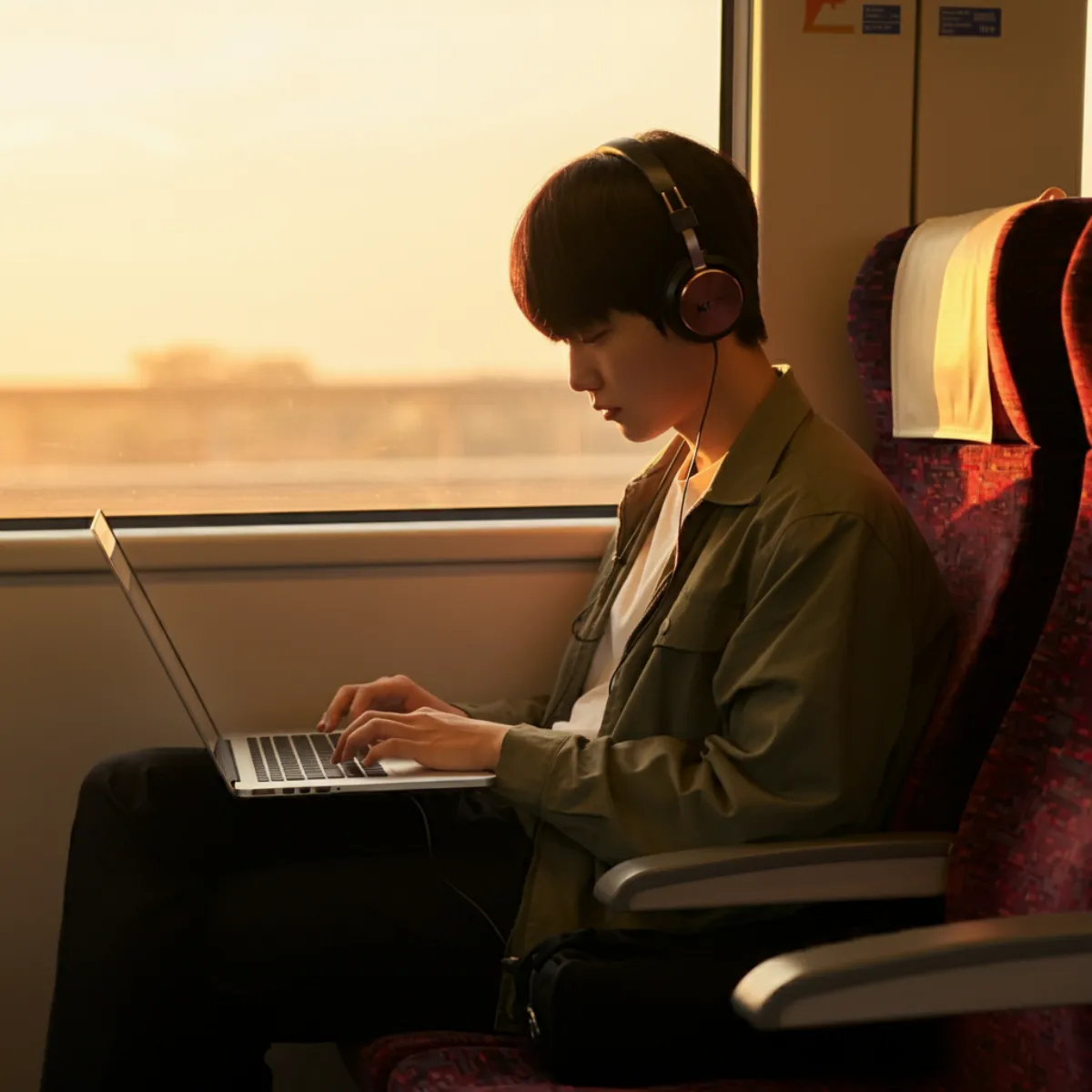 기차에서-헤드셋으로-음악들으며-노트북하는-한국남자02