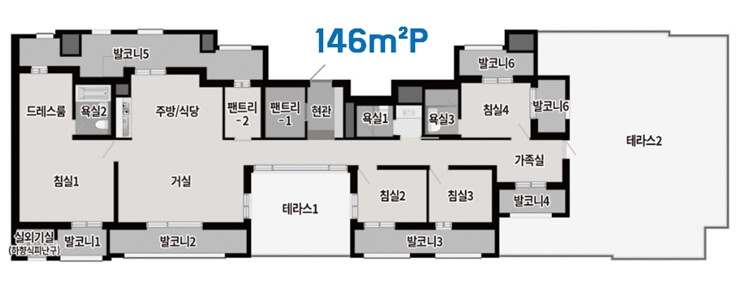 음성 푸르지오 마크베르 146P 타입 평면도