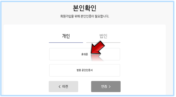 인증방법-선택