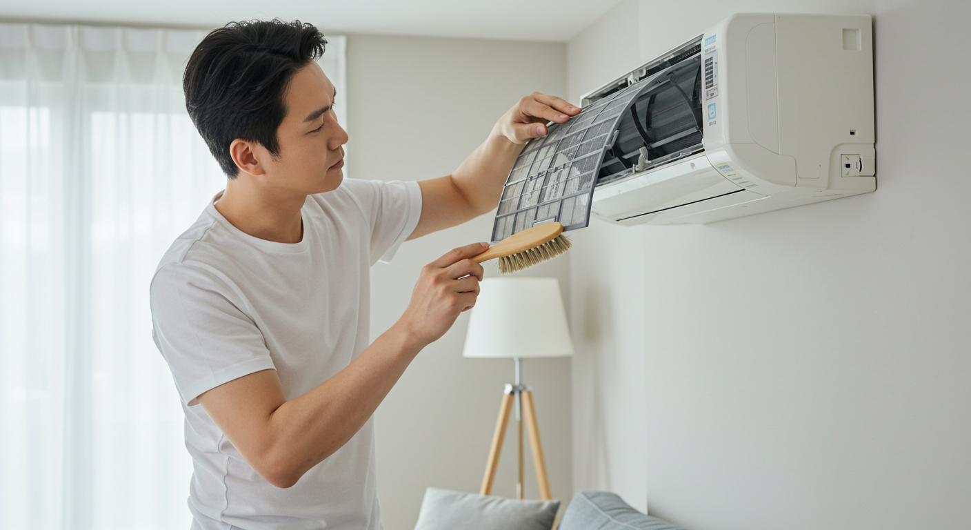 집에서 쉽게 하는 에어컨 필터 청소법