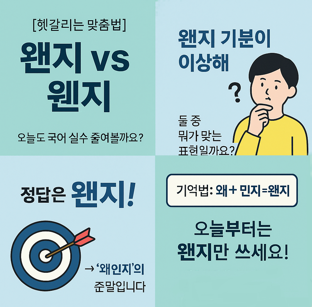 오늘부터는 왠지만 쓰세요!