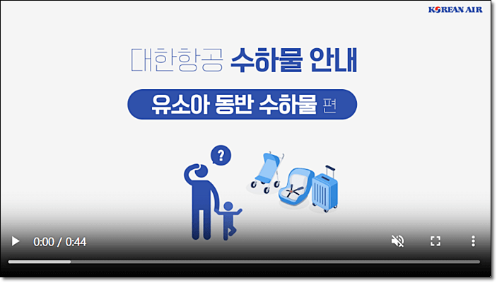 유소아동반수하물 안내 동영상