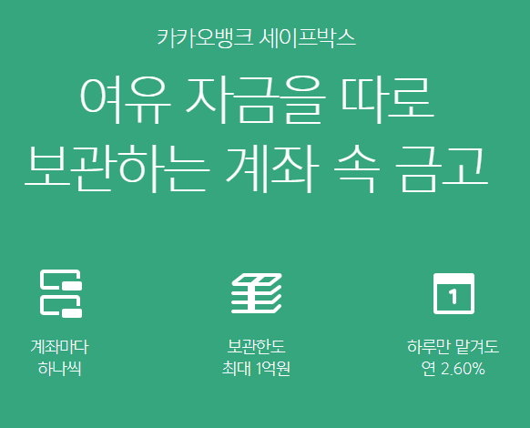 카카오뱅크 세이프박스 안내