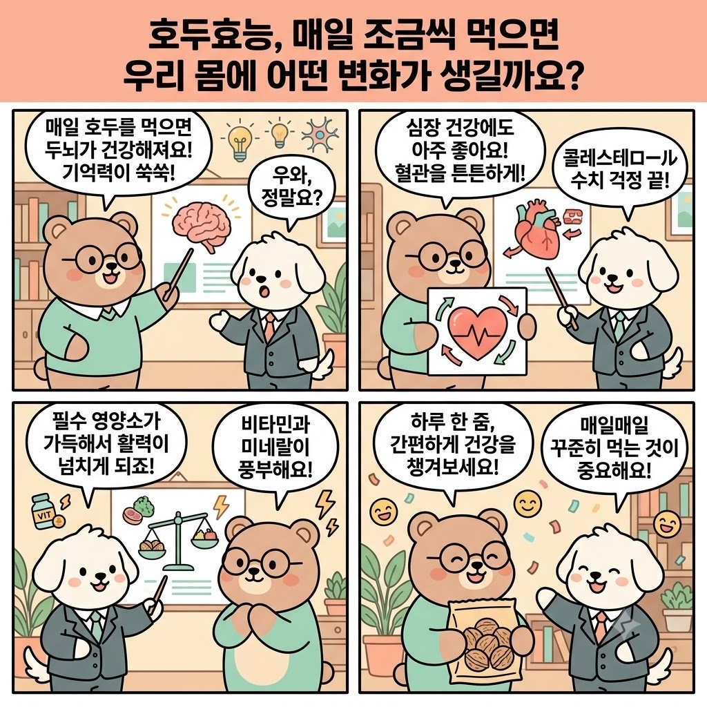 호두효능, 매일 조금씩 먹으면 우리 몸에 어떤 변화가 생길까요?