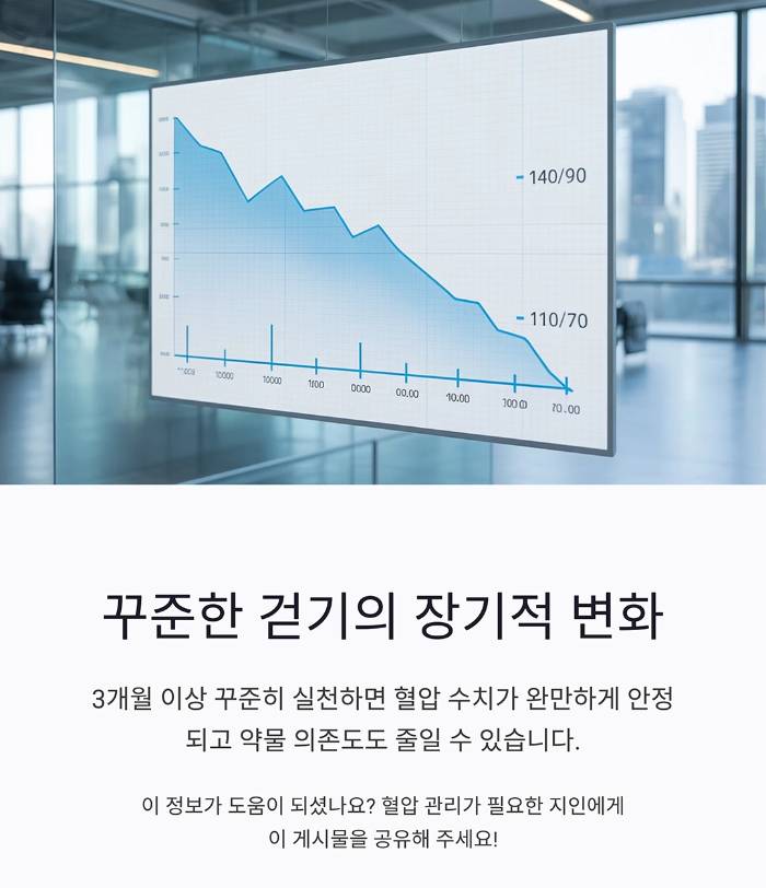 걷기 운동만으로 혈압 낮추는 과학적 비밀 공개