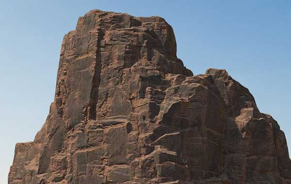 금을 상징하는 바위산