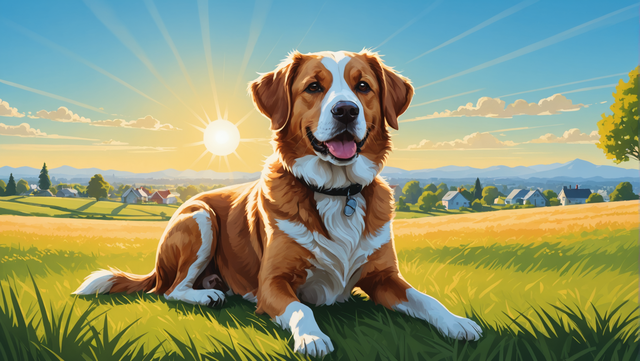 더위를 느끼는 강아지