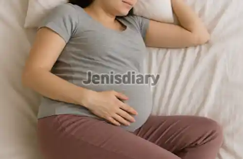 임산부를 위한 왼쪽 수면 자세 이미지