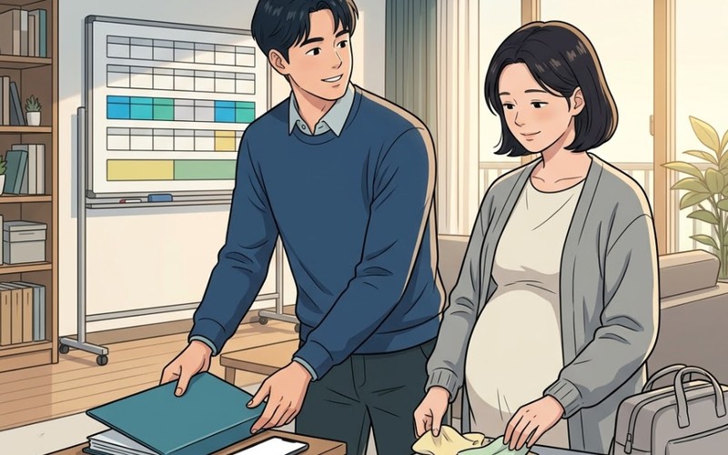배우자 출산전후휴가 20일 출산 급여 신청 및 필수 요건 총정리 - 시각