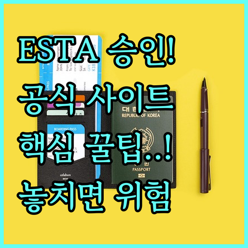 미국 ESTA 승인 내역 확인 공식 ..