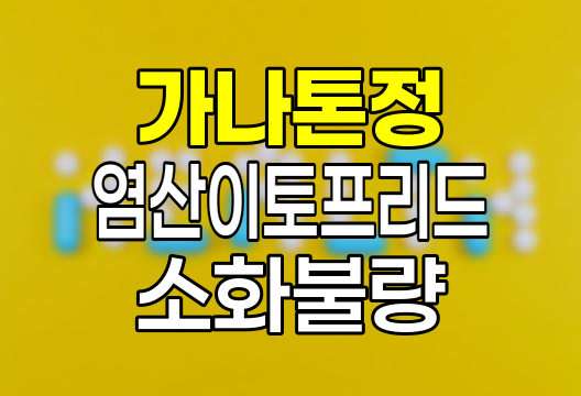 애보트 가나톤정과 중외제약 가나칸정, 염산이토프리드 효능 및 부작용 완벽 가이드