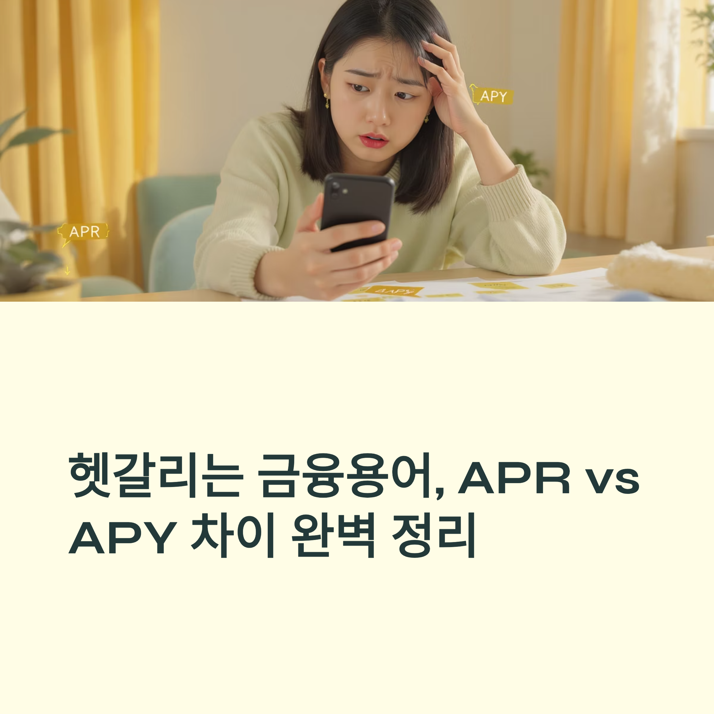 금융용어 APR APY 구분하기