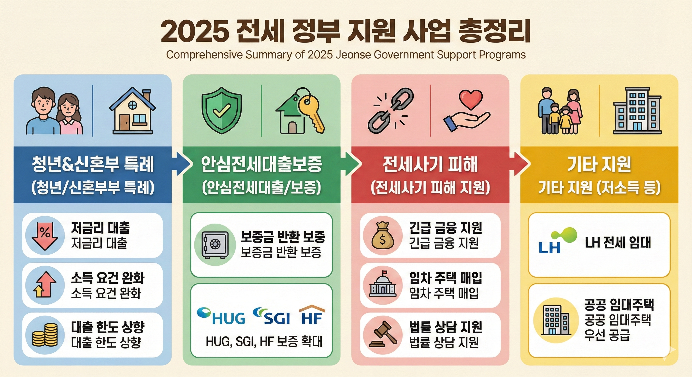 2025 전세 정부 지원 사업 총정리