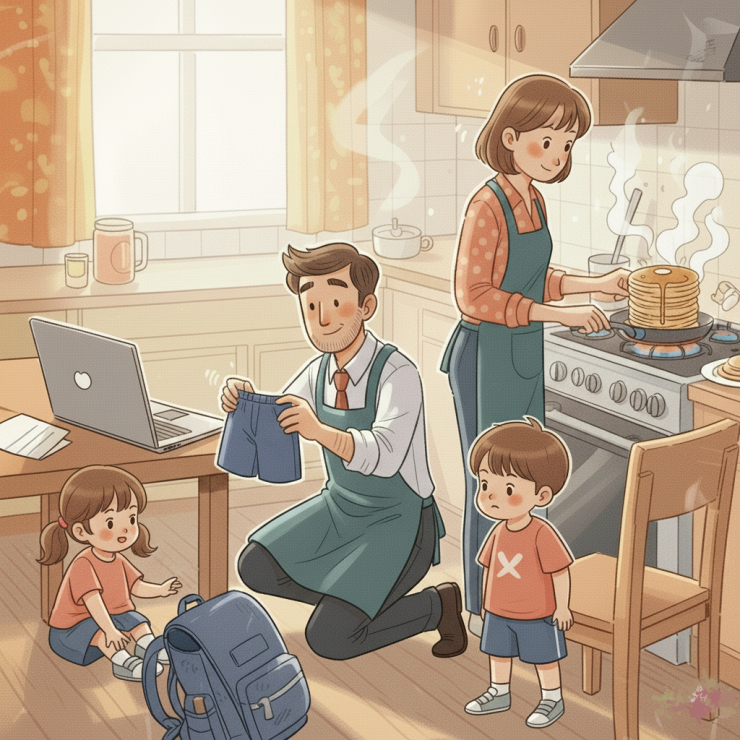 바쁜 아침 준비시간