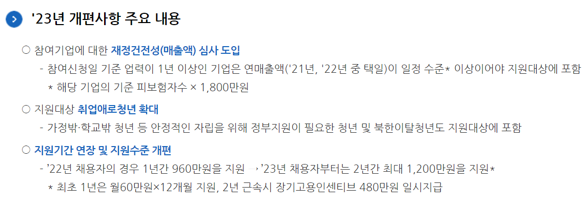 청년일자리도약장려금