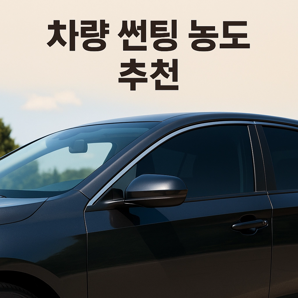 썬팅 농도 몇 %가 정답일까 한눈에 끝내는 가이드!