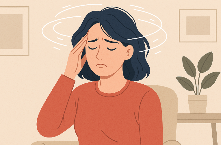 머리가 무겁고 어지러움