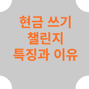 현금쓰기