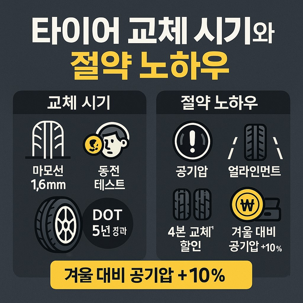 타이어 교체 시기와 절약 노하우 포스터형 대표 이미지