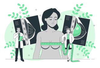 유방암 수술을 위한 사전 검사가 진행되고 있는 이미지