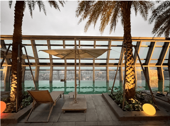 오후에-본-여유로운-caesarpark-수영장-뷰