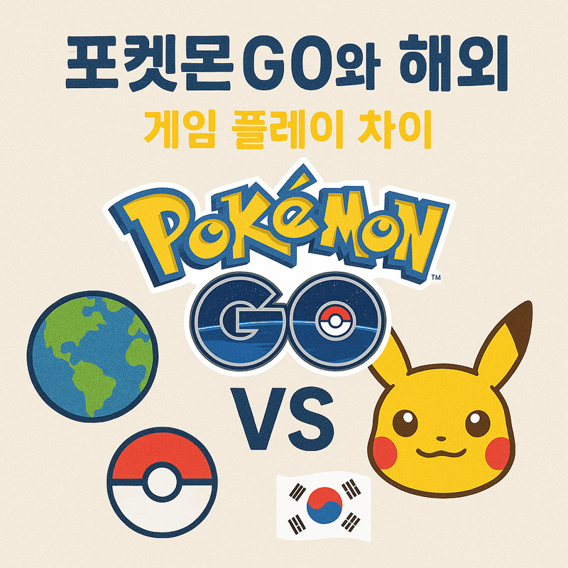 포켓몬고 한국과 해외 플레이 차이 분석
