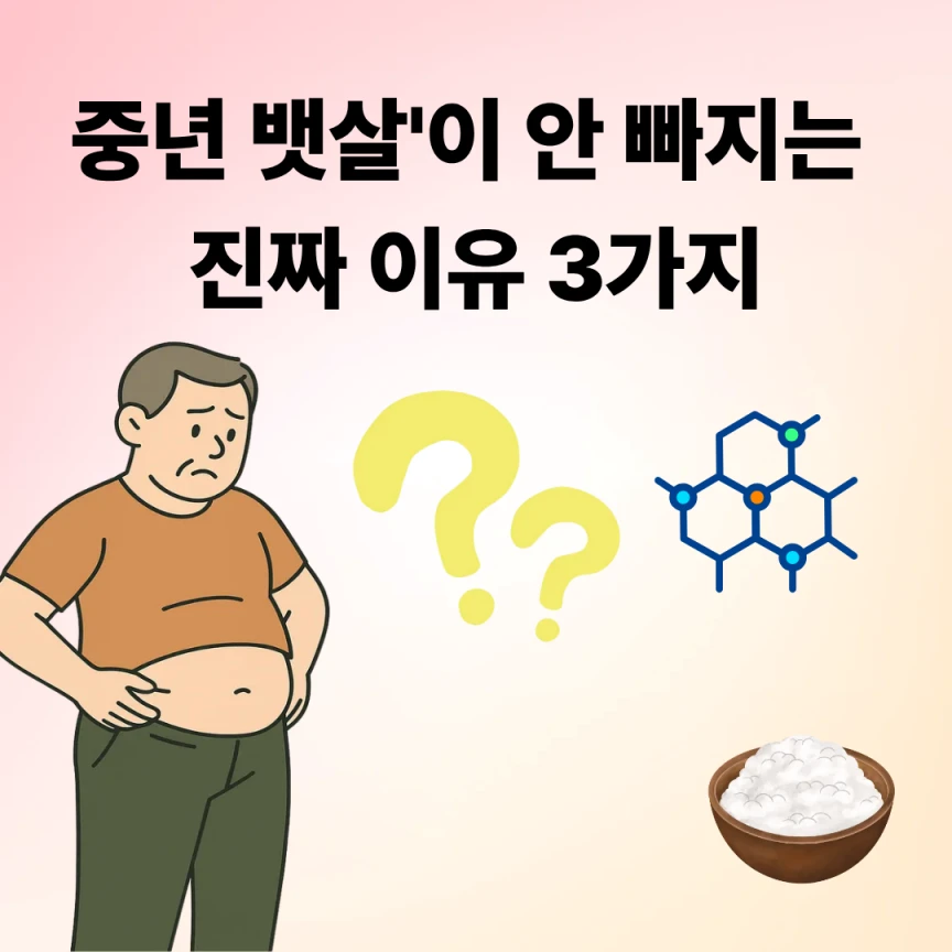 '중년 뱃살'이 안 빠지는 진짜 이유 3가지 (50대 전문가가 추천하는 호르몬 균형 다이어트 비법)