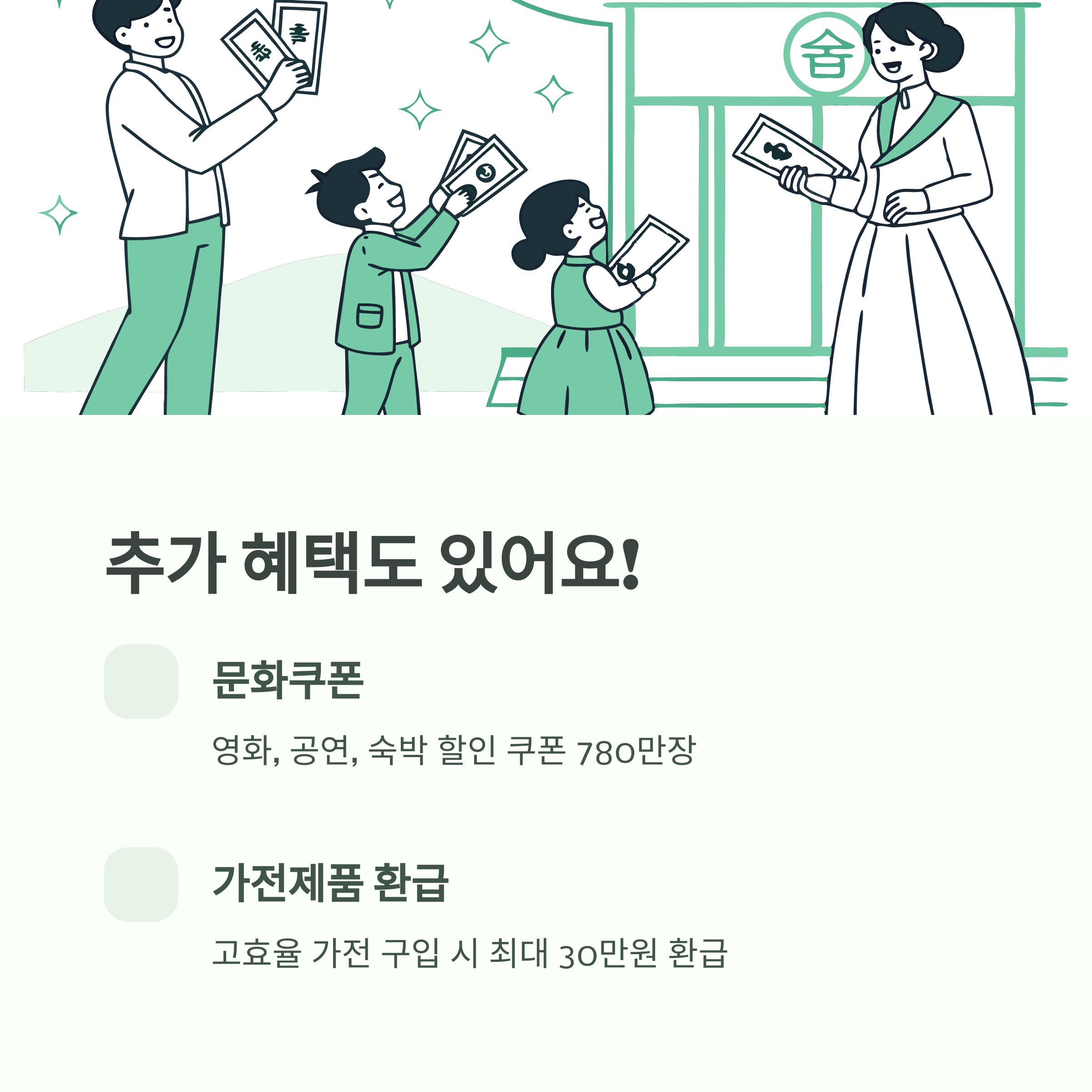 추가 혜택과 연계 정책