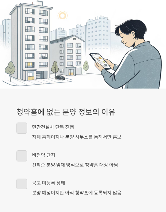 청약홈에 없는 분양 정보의 이유