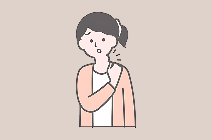 림프절이-부풀어-오른-여성