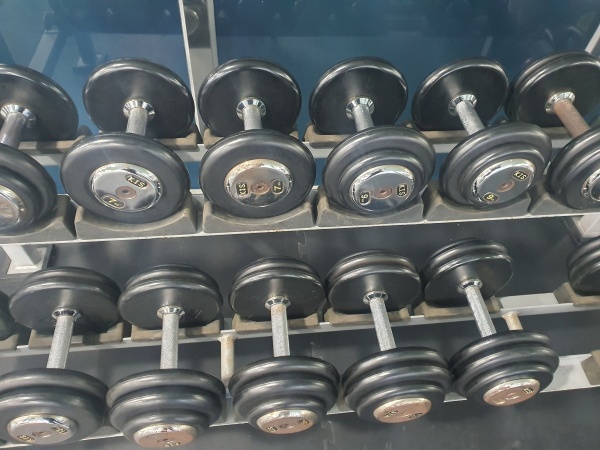 무게별로-분류되어-있는-덤벨