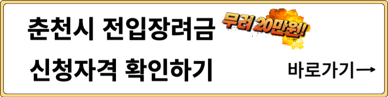 춘천시 전입장려금