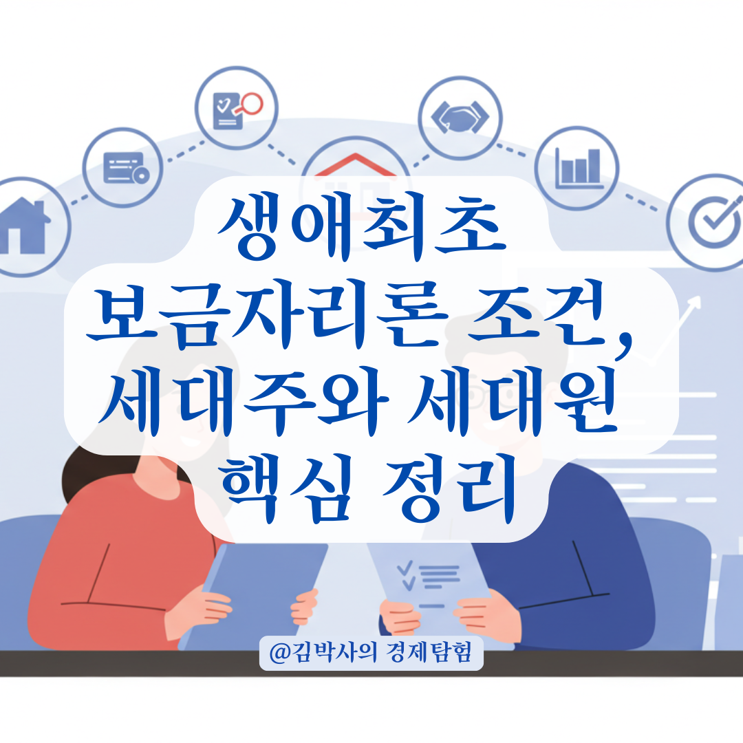 생애최초 보금자리론, 세대주와 세대원 조건 혼란 끝내는 핵심 정리.