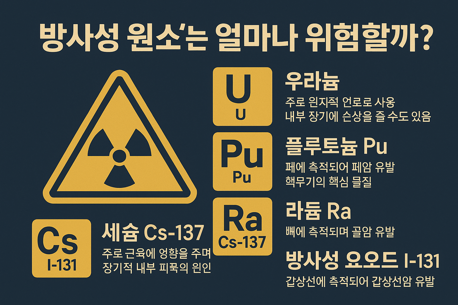 ‘방사성 원소’는 얼마나 위험할까? 우리 일상 속에 숨어있는 방사능의 진실