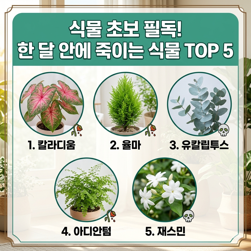식물 초보가 첫 달에 반드시 죽이는 식물 TOP 5