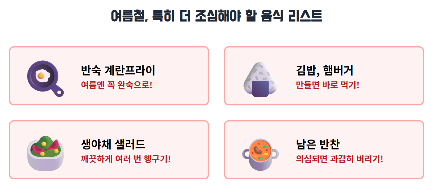 조심해야 할 여름철 음식 리스트 사진