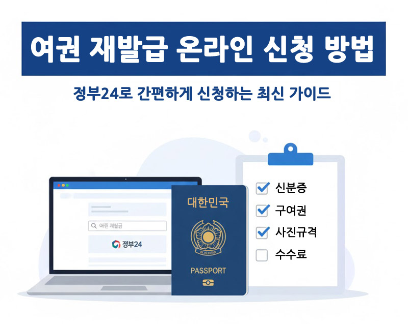 여권 재발급 온라인 신청 방법과 준비 서류