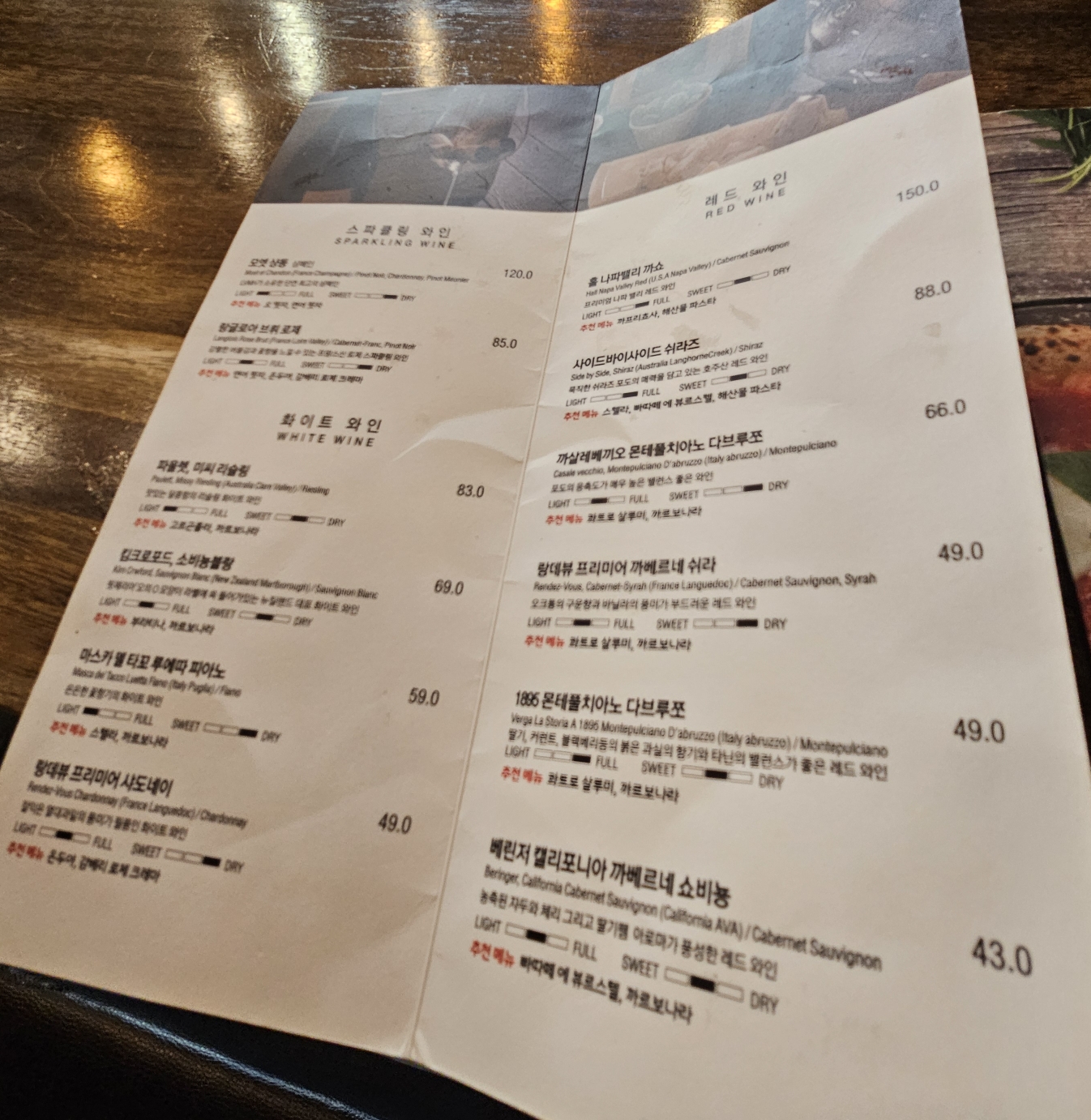 핏제리아'오-와인가격