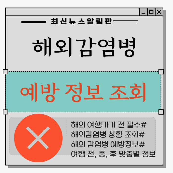 해외 감염병 예방 정보 조회