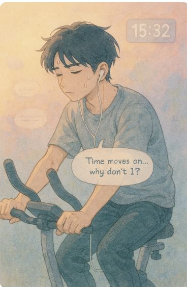 시계는 가고 나는 제자리
Time moves, but I remain