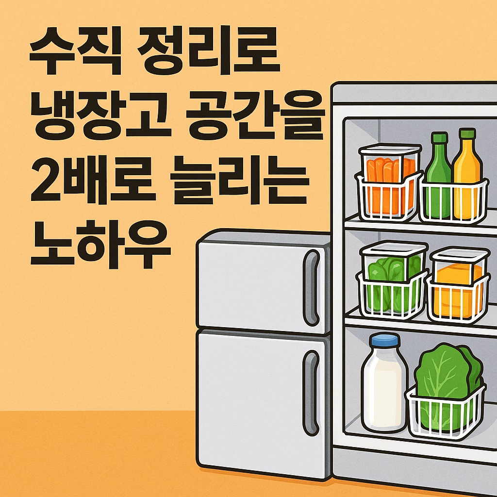 수직 정리로 냉장고 공간을 2배로 늘리는 노하우