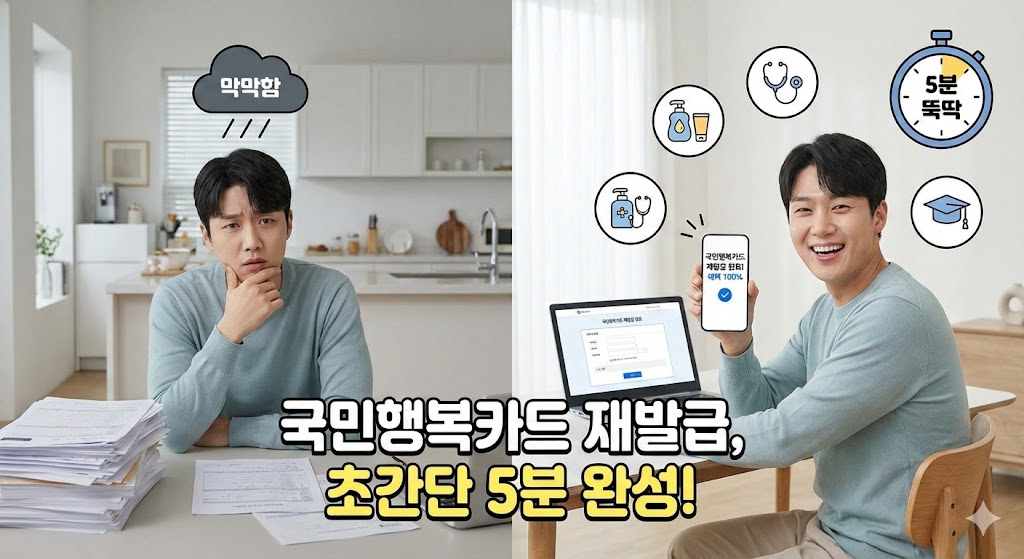 막막했던 국민행복카드 재발급!