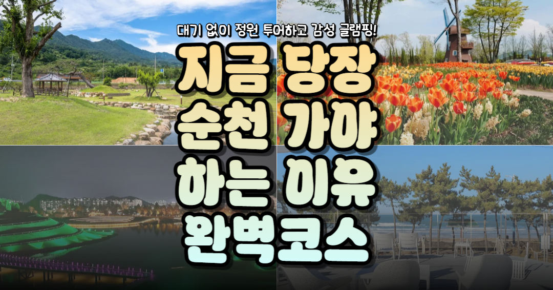 대기 없이 정원 투어하고 감성 글램핑까지 완벽한 코스! 전남 숙박세일페스타 할인을 담은 순천 가야 하는 이유 썸네일