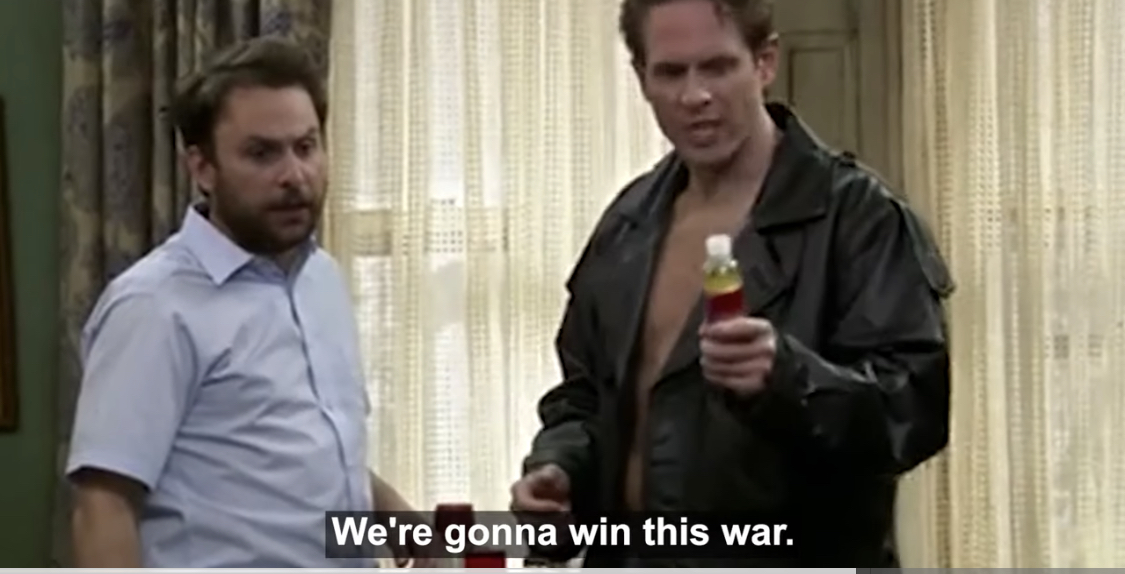 We're gonna win this war.